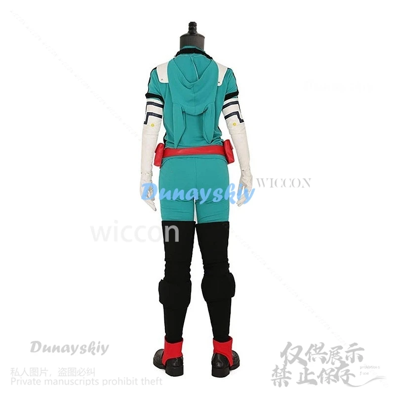 Midoriya Izuku Deku Battle Косплей Костюм Мой Аниме Герой Академические Ботинки Парик