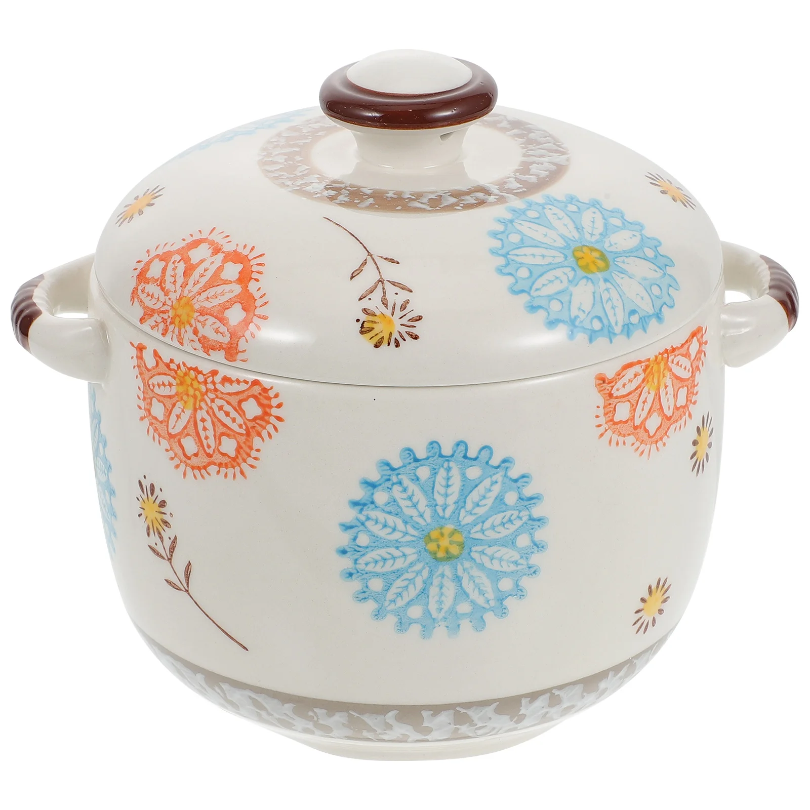 

1Pc Ceramic Edible Bird's Nest Bowl Soup Bowl Steamed Egg Bowl with Lid