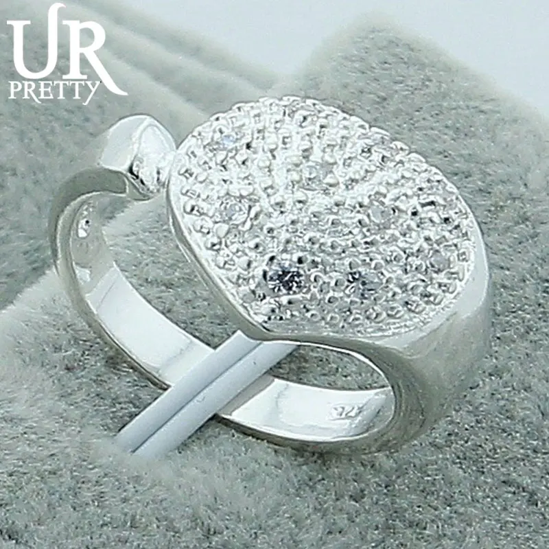 

925 Sterling Silver 7-10# AAA Zircon Heart Ring for Woman Charm Jewelry Engagement Wedding Fashion Gifts