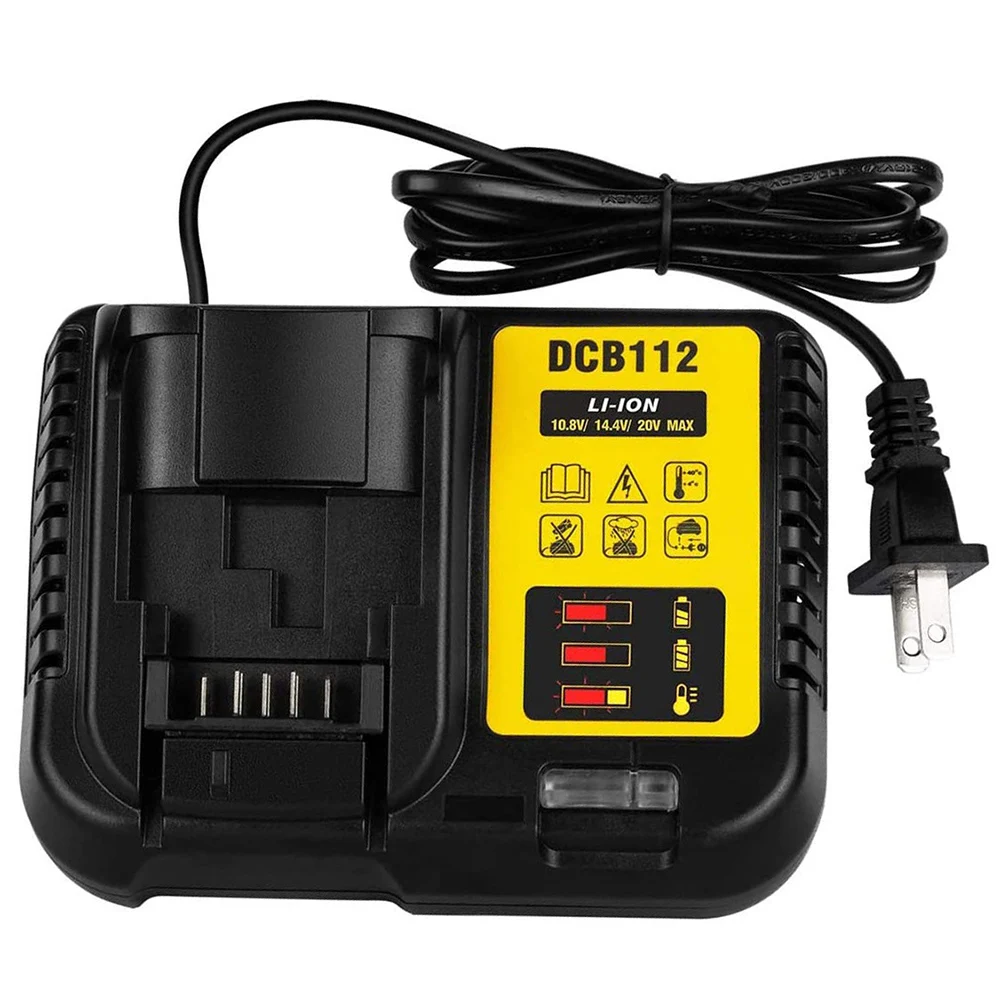 Fast Charging Station Replacement Lithium Battery Charger for Dewalt DCB200 DCB140 DCB105 DCB112 Accessories