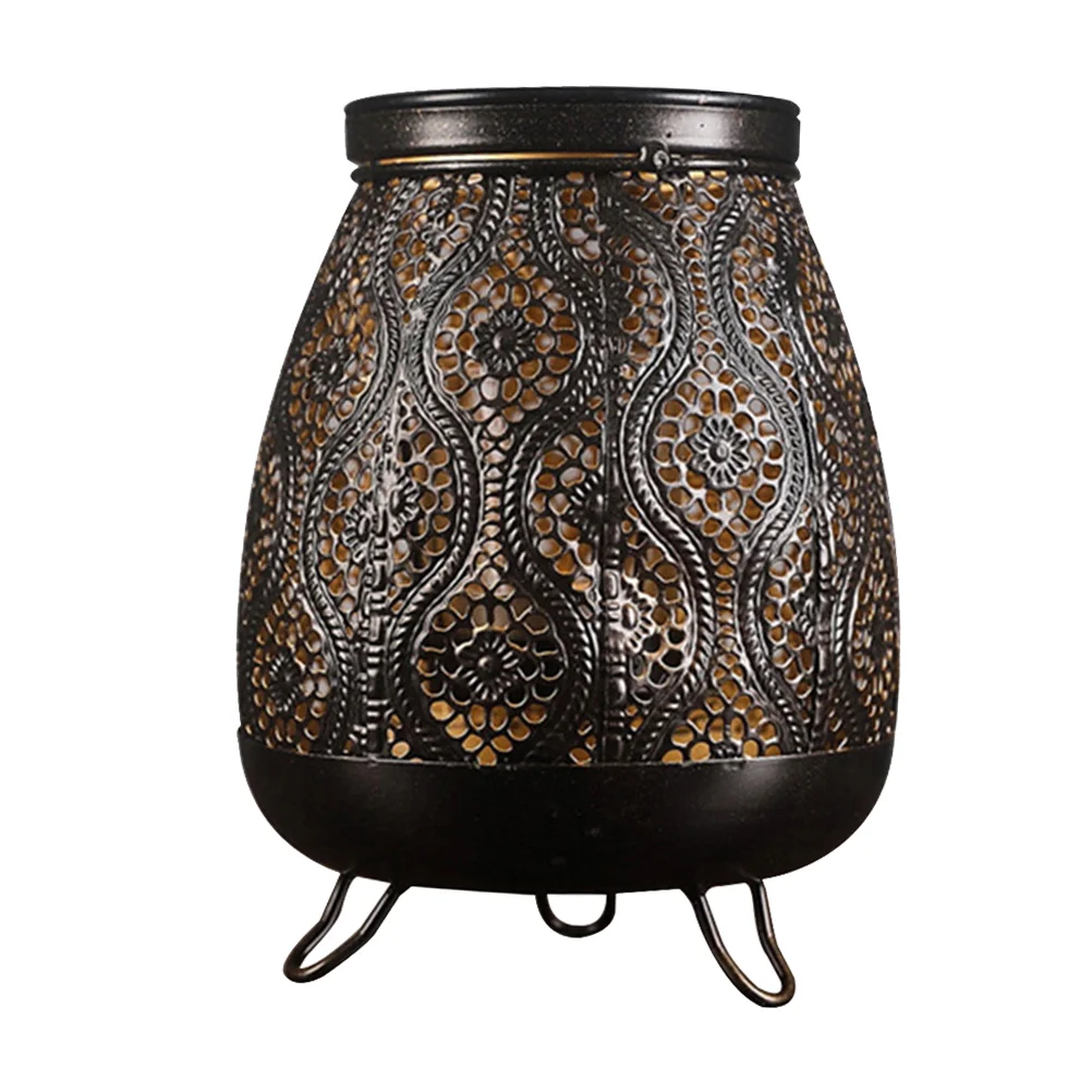 

Lantern Light Metal Lamp Decorative Night Solar Ddecorative Chandelier Rustic Ceiling Lights Garden Iron Style Backyard Fixture