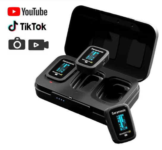 

Saramonic Blink500 ProX Professional Wireless Lavalier Microphone Rechargeable Dual Lapel Mic for mobile Phone Camera recording