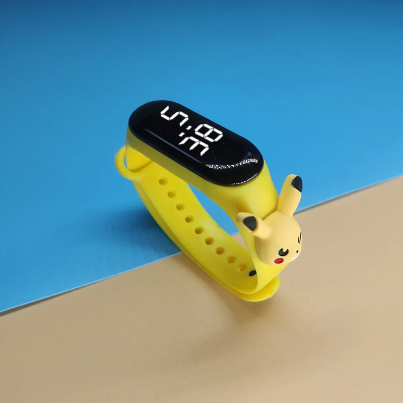 Светодиодные часы Pokemon Pikachu для плавания водонепроницаемые Мультяшные
