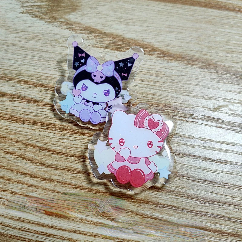 

Hello Kitty My Melody Kuromi Cinnamoroll Cute Brooch Sanrio Anime Cartoon Badge Girl Kawaii Pin Jewelry Decoration Kids Toy Gift