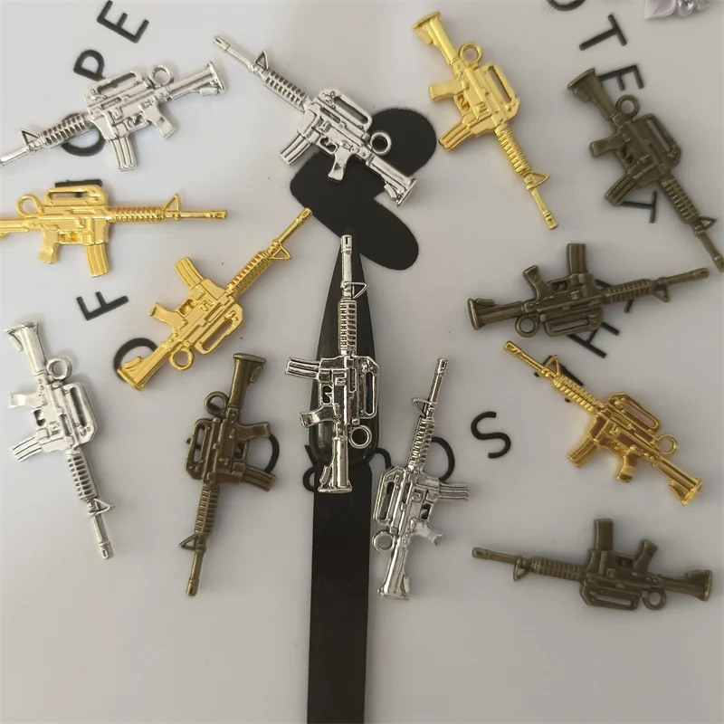 

20pcs/10pcs Retro Old Style Alloy Punk Weapon Gun Charms Nail Rhinestones Luxury DIY Jewelry Nails Manicure Accessories Supplier