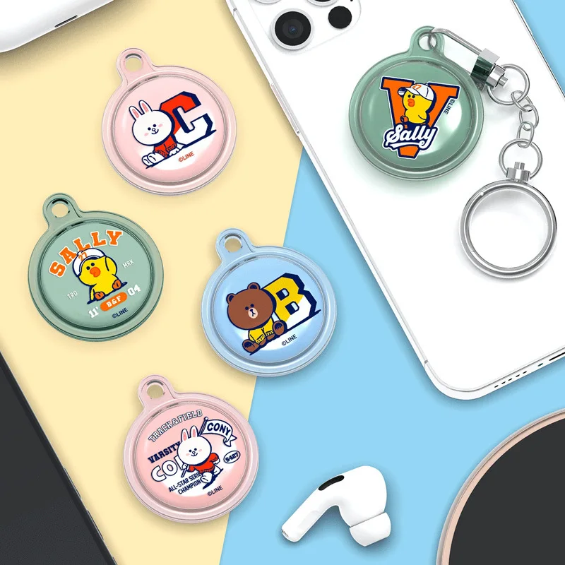 Фото Прозрачный защитный чехол Linefriends с изображением коричневого медведя для устройства защиты от потери №3