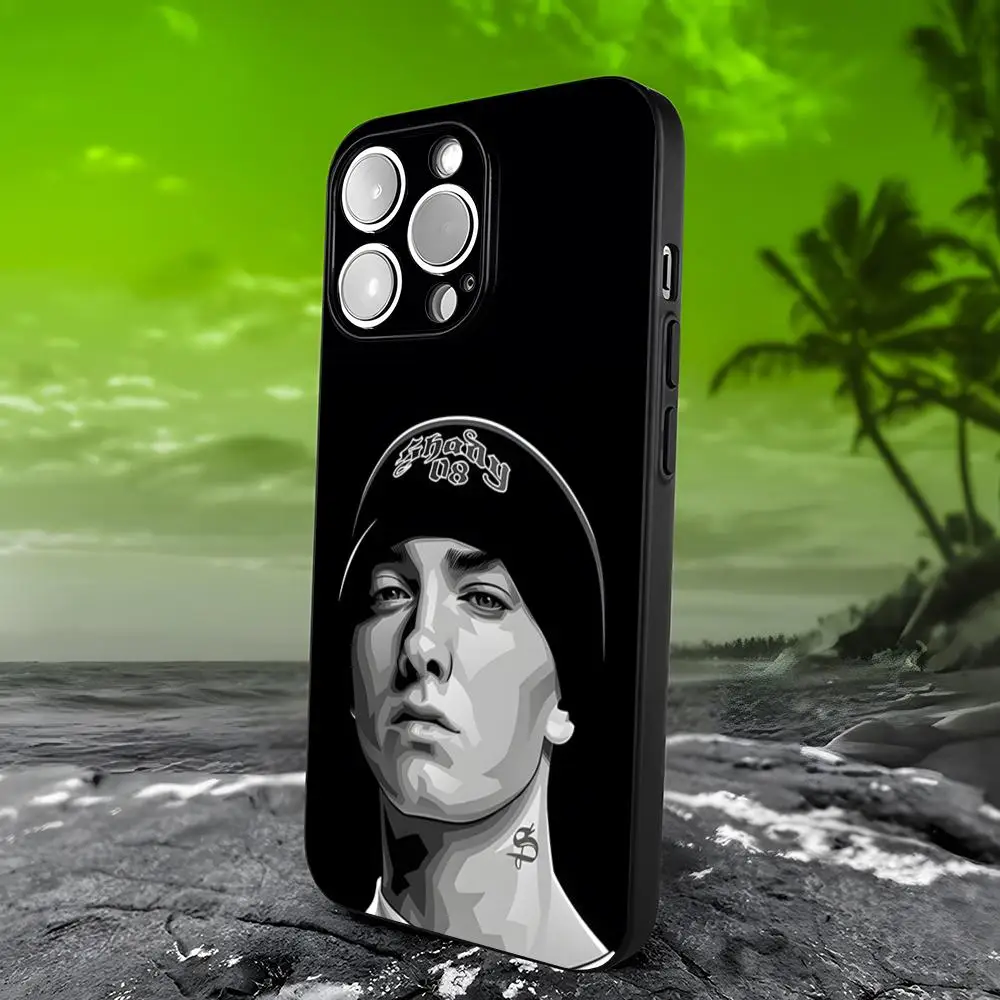 Фото Чехол для телефона Rapper E-Eminem для iPhone 17 15 16 13 Pro Max 14 12 11 Xr X 8 7 6 Plus, роскошная задняя крышка №5