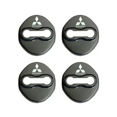 

4 шт., защитный чехол для дверного замка автомобиля, внутренняя наклейка для Mitsubishi Ralliart Pajero Sport Outlander ASX Lancer EX Eclipse Mirage