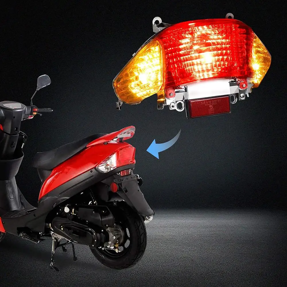 

Задсветильник для скутера, мотоцикла, задний стоп-сигнал, фонасветильник заднего хода, совместимый с Gy6 50cc 125cc 150cc светильник ing Group