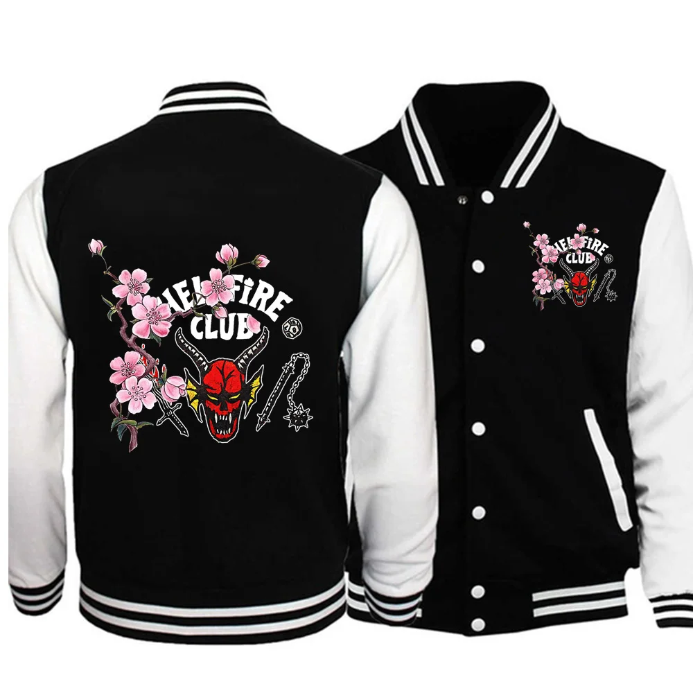 

2022 Hot Hellfire Club Hoodies Jacket Harajuku Streetwear Eddie Munson Graphic Unisex Hip Hop Coat