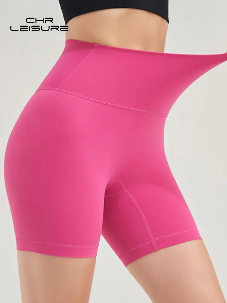 

Женские бесшовные шорты CHRLEISURE, удобные облегающие шорты с эффектом пуш-ап, быстросохнущие спортивные короткие штаны для лета