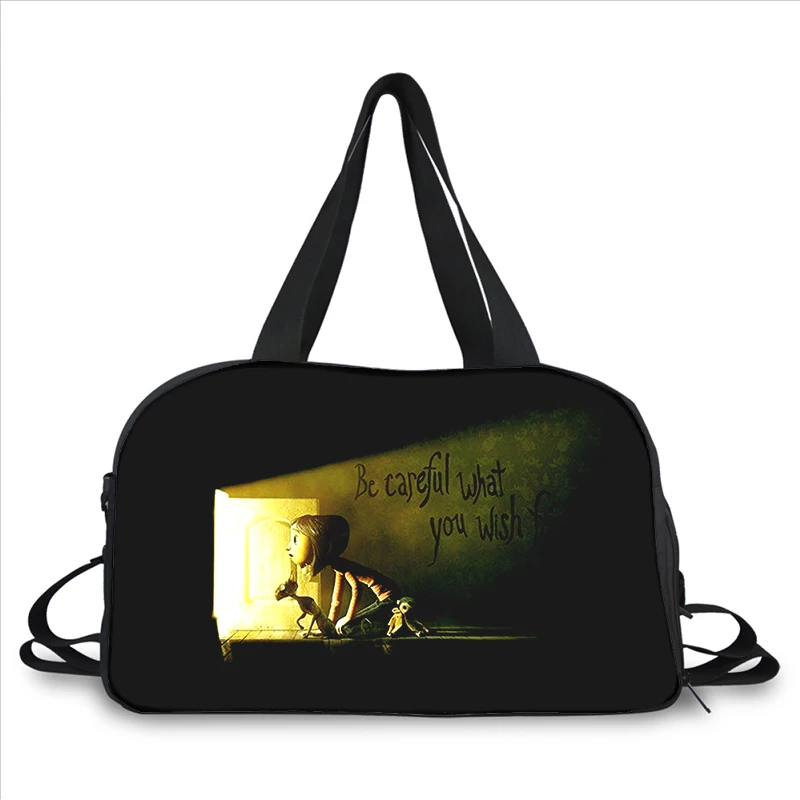 Coraline the Secret Door 3D printing fashion trend portable large capacity multi-function messenger bag travel bag