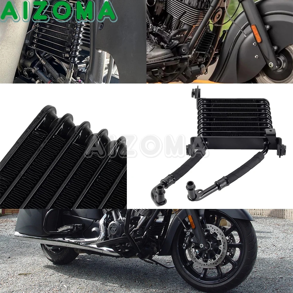 

Мотоциклетное масляное устройство, Охлаждающий радиатор двигателя для Indian Chief Classic 16-18, Спрингфилд темная лошадь 18-21, винтажный 2020-21