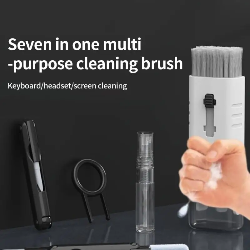 

7-in-1 Cleaning Brush Computer Earphone Cleaning Tools Mobile Phone Screen Bluetooth Headset Cleaning Tools Keycap Puller Set