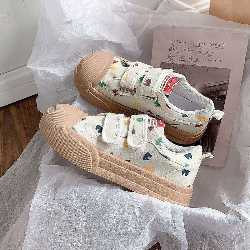 Стильные Белые Парусиновые Туфли На Плоской Подошве С Большой Головкой Для