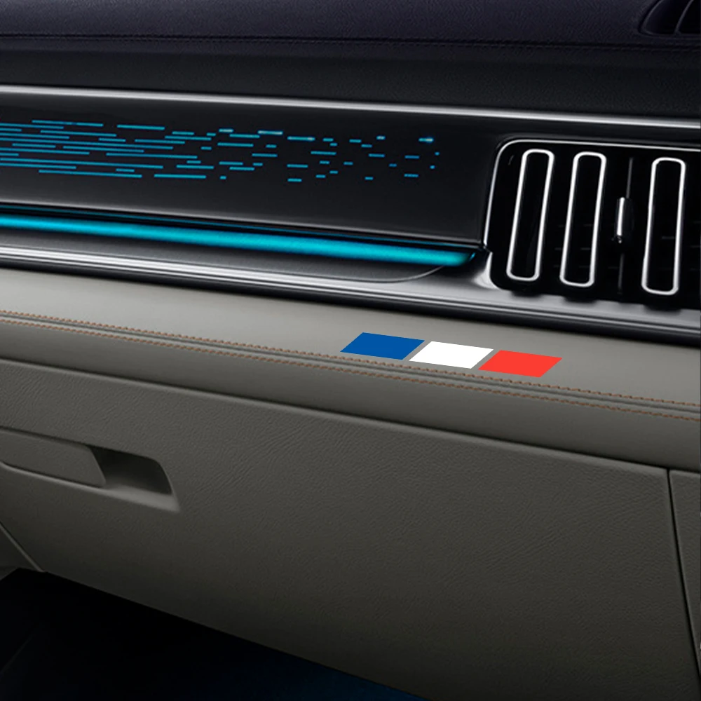 Креативная простая наклейка с французским флагом авто центральная консоль