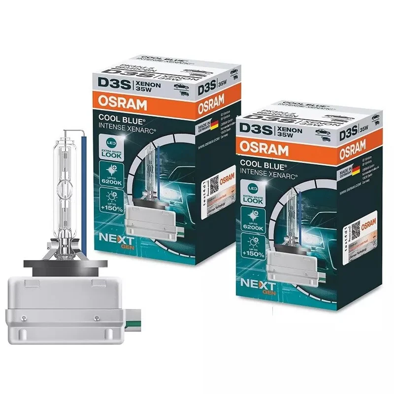 Фото Бесплатная доставка, 1 шт., OSRAM D1S, D2S, D2R, D3S, D4S, D4R, D8S, COOL BLUE INTENSE, XENARC следующего поколения, 35 Вт, 6200K + 150%, светодиодный, сделано в германии №4
