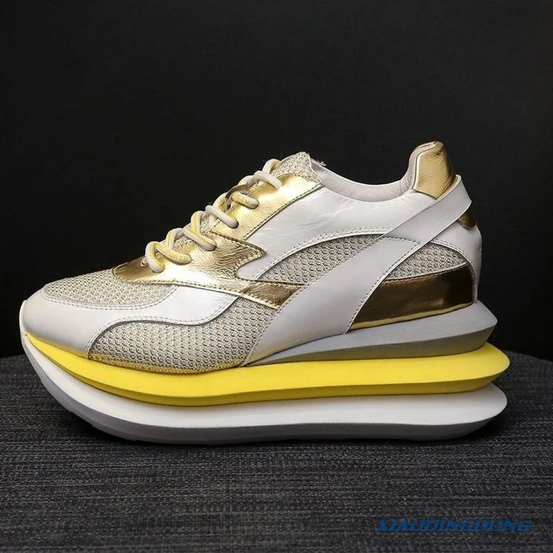 

New Spring Women Chunky Sneakers Platform Designers Casual Shoes Woman Fashion Running Trainers Thick Soled Vulcanized Shoes