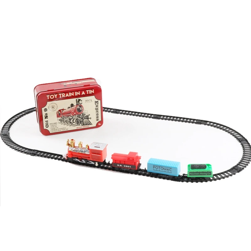 

Children Christmas Mini Electric Train Toy Fun Puzzle Diy Track Splicing Car Parent-Child Interaction Birthday Gift
