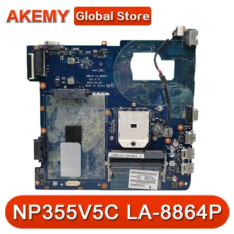 

Akemy оригинал для Samsung NP365E5C NP355V5C 355V4C 355V4X материнская плата QMLE4 LA-8864P протестирована хорошо