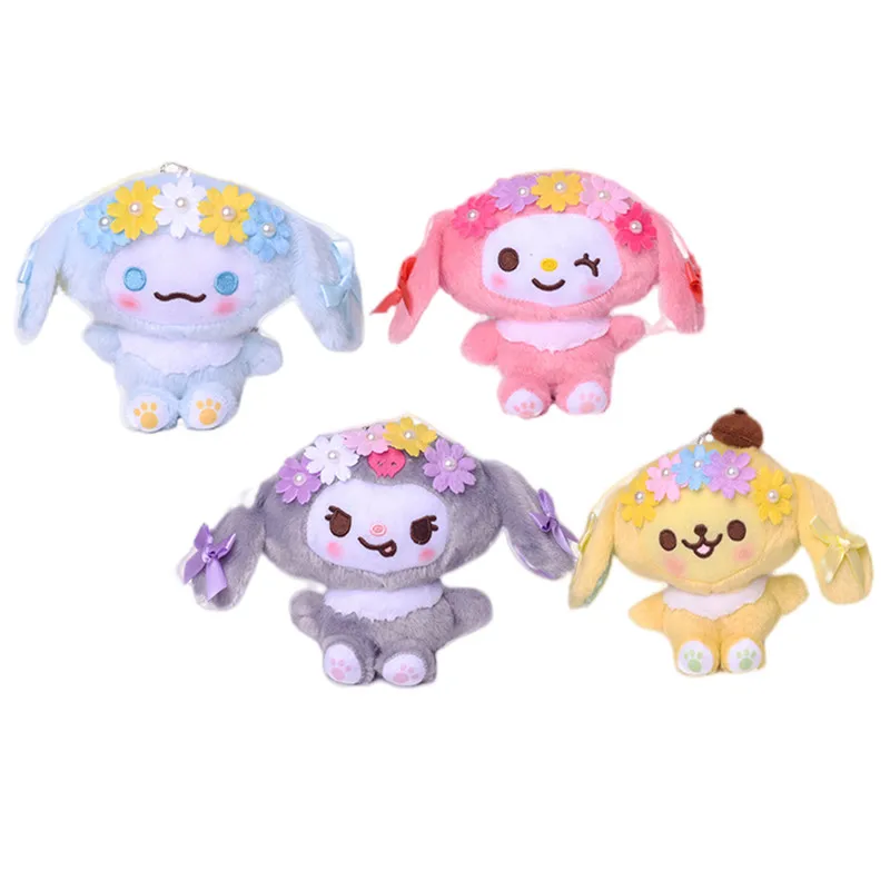 

Аниме весенний Пасхальный венок kuromi Cinnamoroll mymelody помпон пурин подвеска плюшевая кукла Шарм брелок