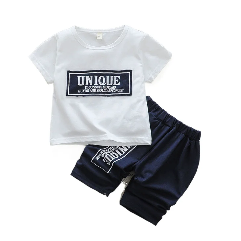 

Комплекты одежды для мальчиков для ежедневной носки 2021 новый детский летний костюм для мальчика, Модный комплект Топ и штаны, комплект одеж...