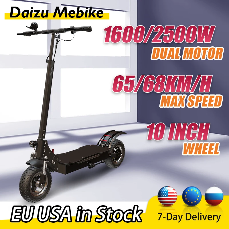 

Electric Kick Scooter 1600/2500W Motor 48V 23.4AH Battery Scooter Electric 65/68KM/H Max Speed 150kg Max Load Waterproof