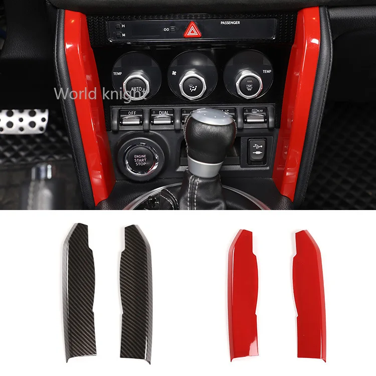 

Для Toyota 86/Subaru BRZ 2012-20 ABS углеродное волокно/красная Автомобильная центральная консоль Декоративная полоса наклейки автомобильные аксессуар...