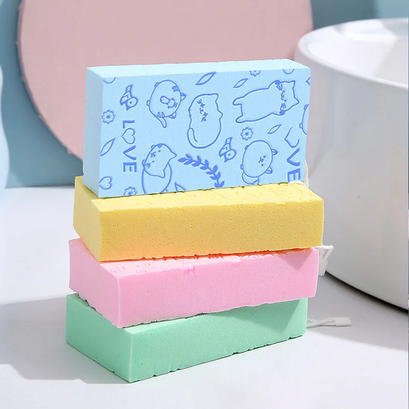 

Cartoon Bath Sponge Soft Durable Exfoliate Remove Dirt Body Washing Wipe Accessories Home Bathroom Cute Shower Cleaning Tools