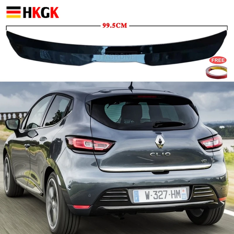 

Спойлер для Renault Clio 4 2012 2013 2014 2015 2016 2017 2018 2019, спойлеры из волокна, заднее крыло, верхний Стайлинг автомобиля, Стайлинг автомобиля, Стайлинг автомобиля