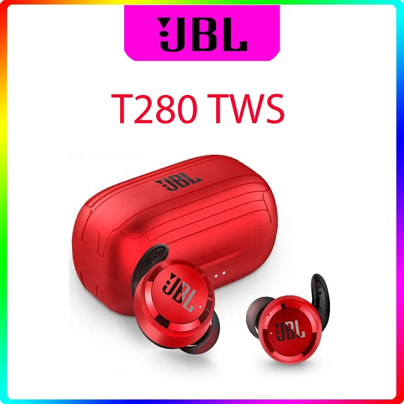 

JBL T280 TWS Wireless Earphone Sports Earbuds Deep Bass Headphones Waterproof Headset With Charging Case Mic