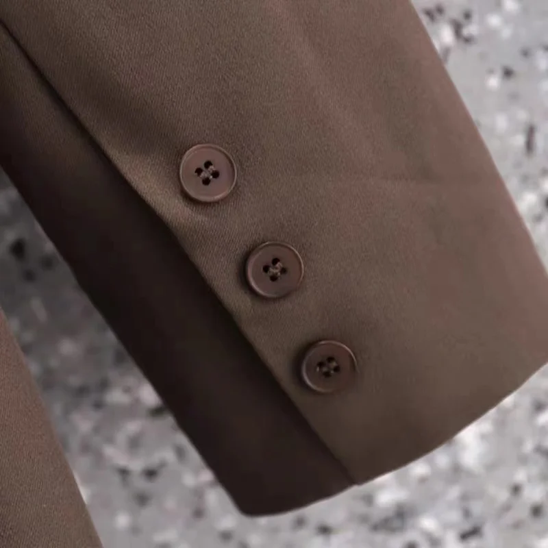 Casual Loose Suit Jacket Women's 2022 Spring New Fashion Korean Version Retro Temperament Waist Mid-Length Suit Jacket Clothes