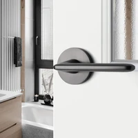 SORWDUERM Door Handle Interior Privacy Door Levers Keyless Modern for Bedroom and Bathroom Zinc Alloy