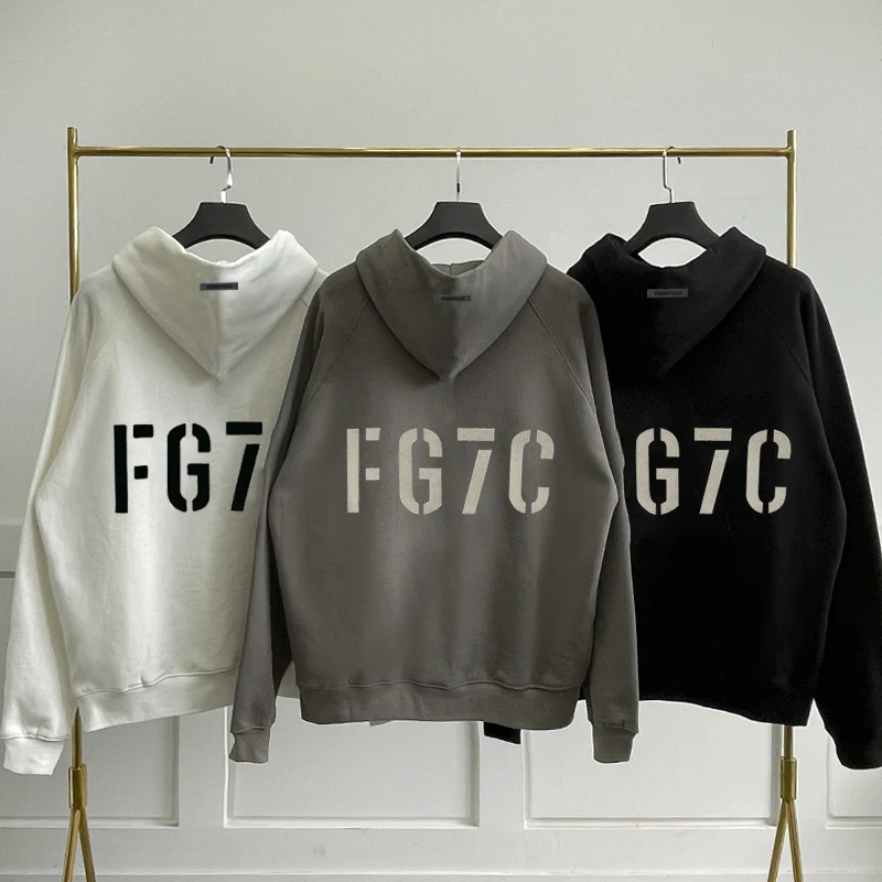 

Best Quality FG7C Essentials 7th Collection zipper Hoodies Men Women Hip Hop Oversized Streetwear Loose Sweatshirt Coat