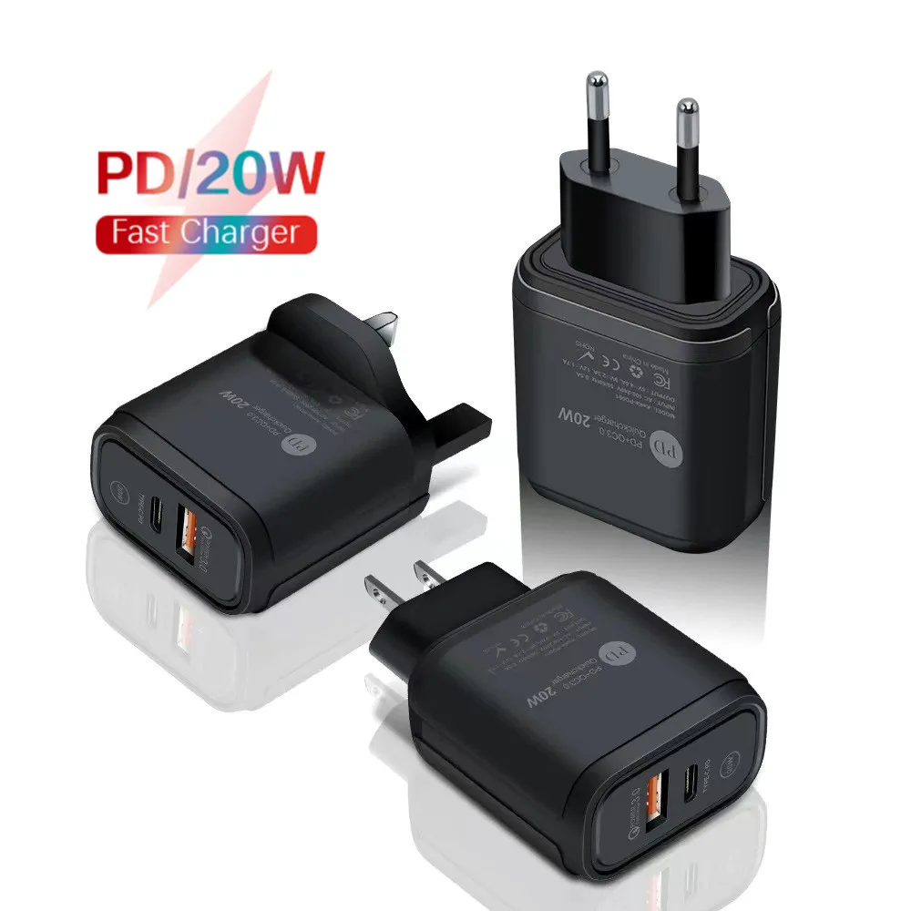 

20W USB Type C Charger PD Charger Fast Charging For iPhone 14 13 12 11 Huawei Xiaomi Cell Phone USB C PD Charger Wall Adapter