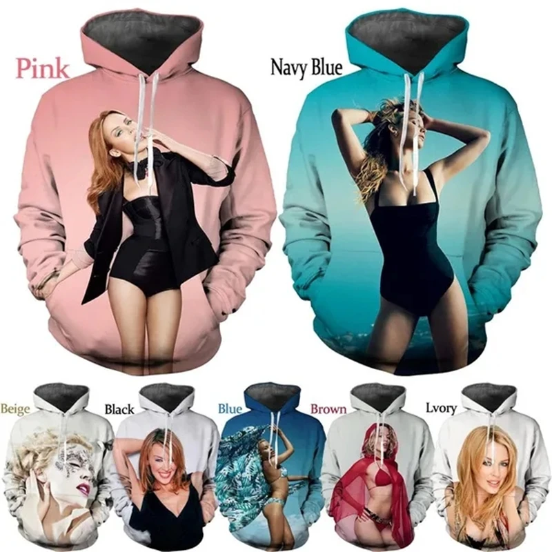 

Hot Selling New Kylie Minogue Hoodie Printed 3D Sweater Casual Men's And Women's Fashion Street Sweatshirt Sexy Female Hoodies