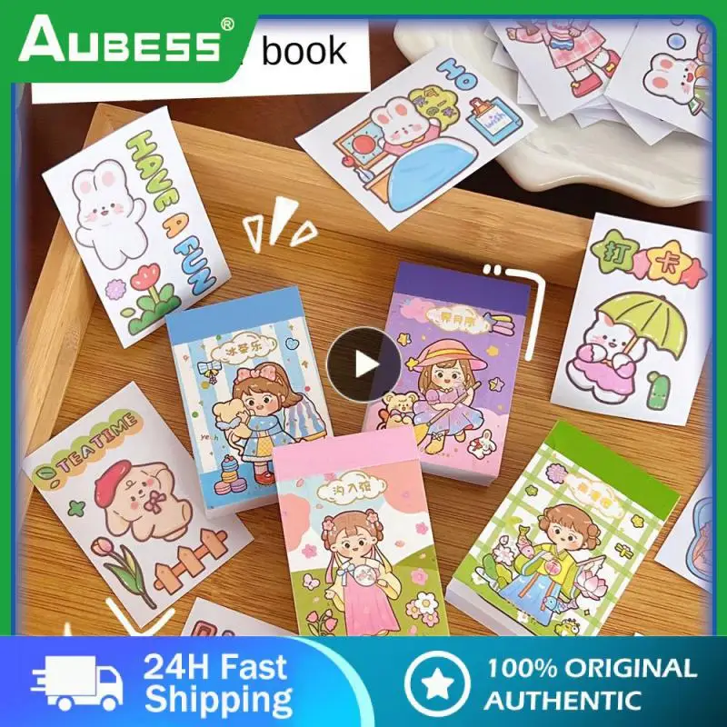 

Diy Material Tear And Cut Sticker Small And Cute Journal Easy To Carry Scrapbook Educational Supplies 50 Sheets And 4 Sections