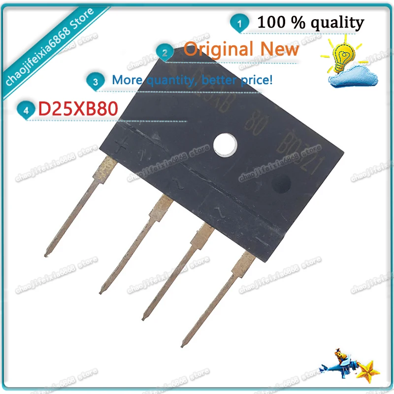 5 шт./лот! D25XB80 25XB80 ZIP-4 25A/800V D25XB 80 zip плоский мостовой выпрямитель Индукционная