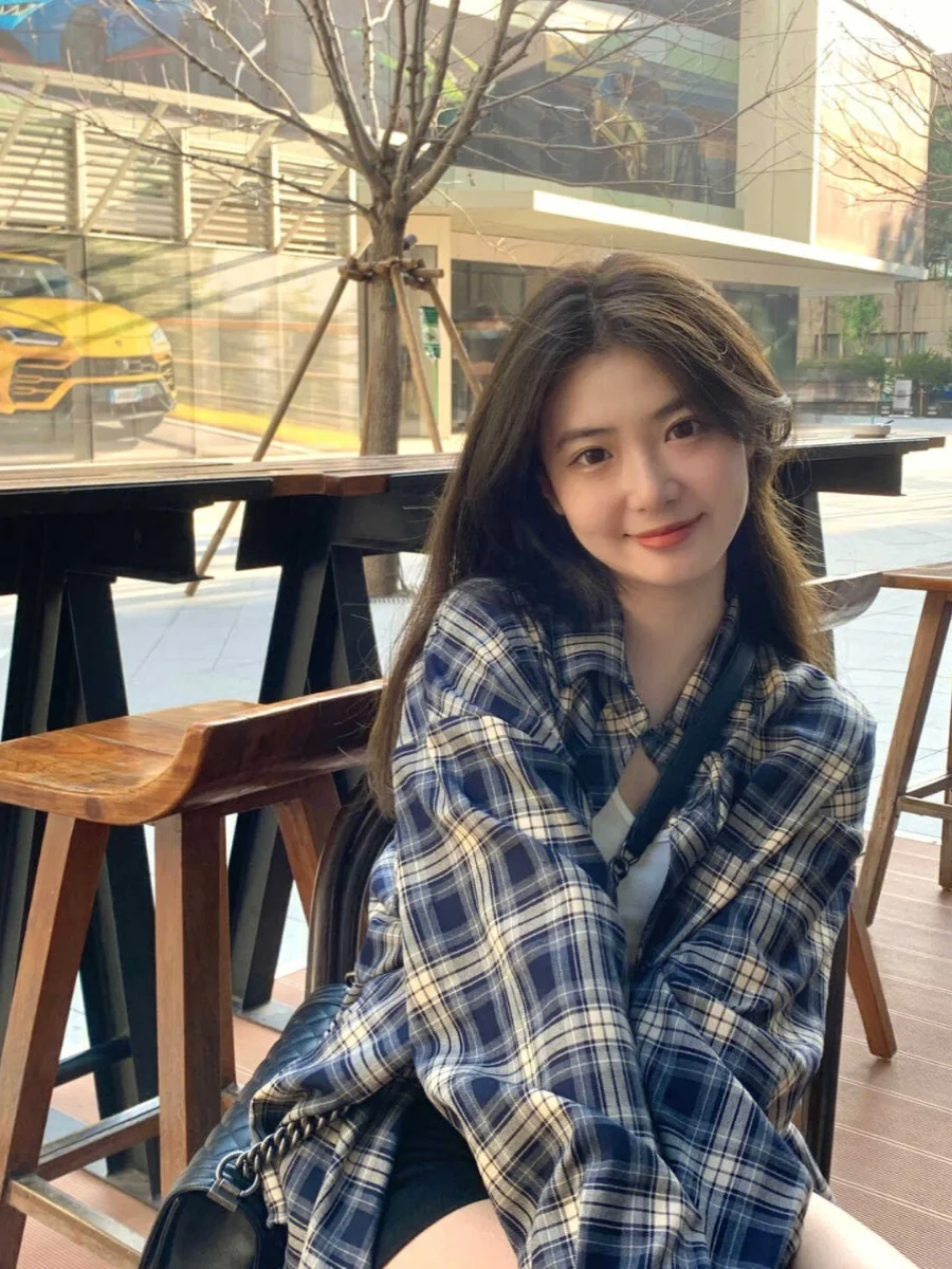 Рубашка женская клетчатая с длинным рукавом свободная повседневная верхняя