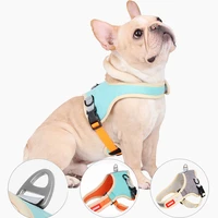 removable reflective dog vest with leash soft sponge padded comfortable breathable adjustable pull free small dog vest