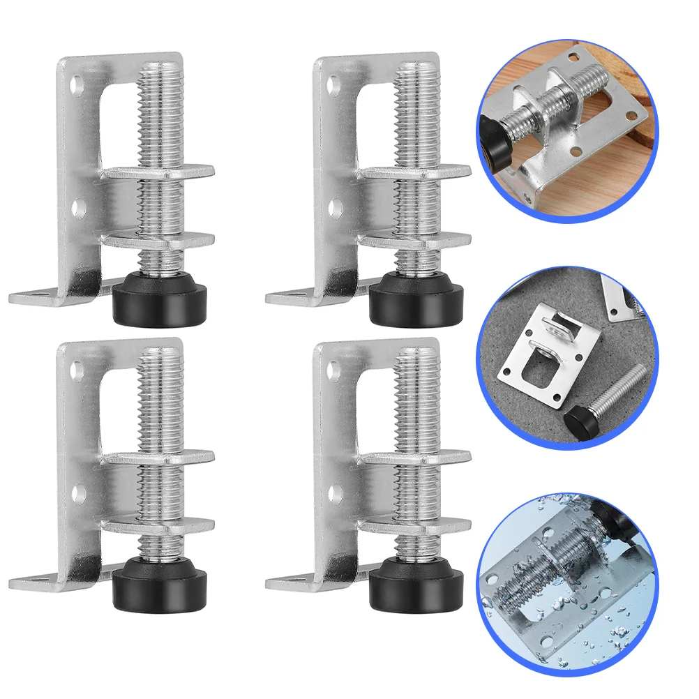

4 Pcs Adjust The Foot Pad Table Legs Levelers Screw Adjustable Feet Heavy Duty Leveling Rest Desk Furniture Chair Elevator