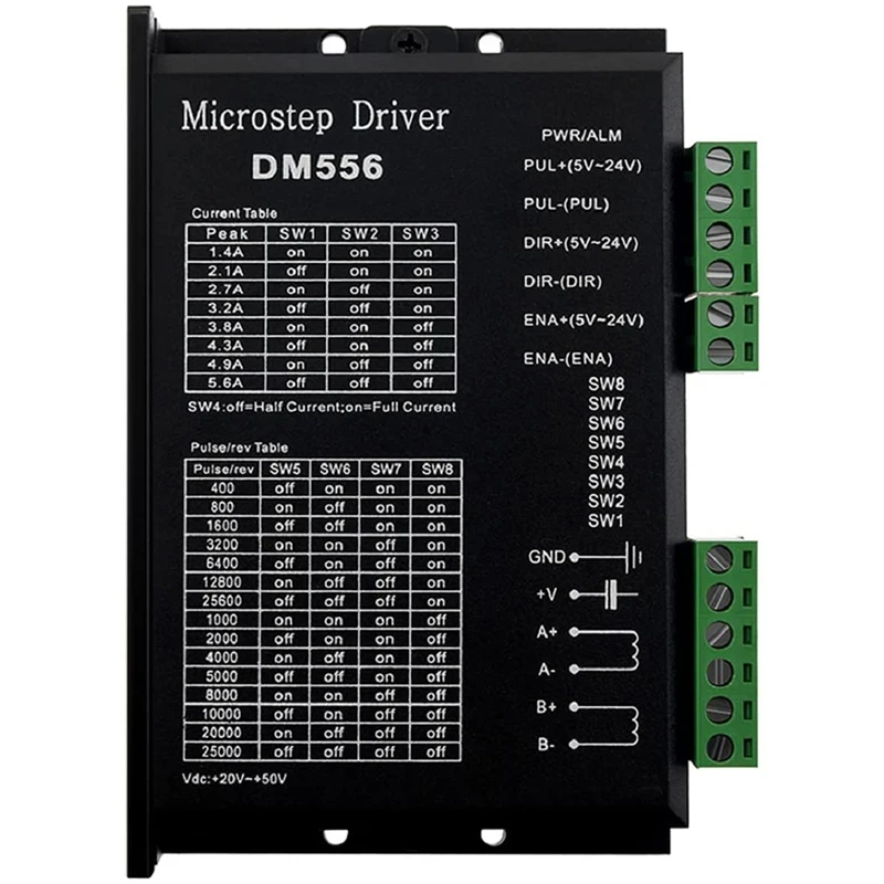 

3D Printer Accessories DM556 Stepper Motor Driver 5.6A 5V - 24V,42 57 Stepper Motor Universal For Engraving Machines