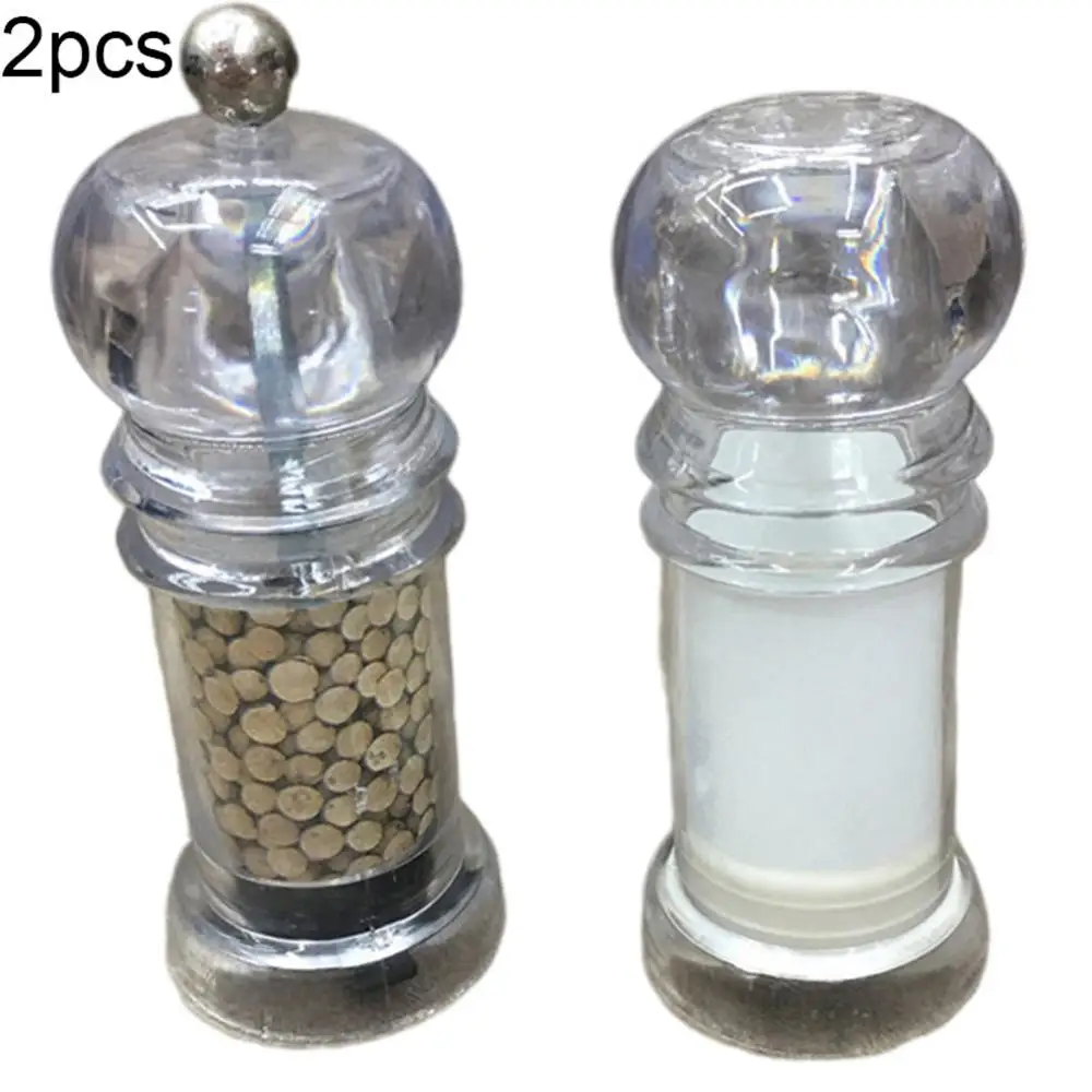 

Kitchen Tool Pepper Mill Manual 2Pcs Salt Spice Cruet Home Grinder Seasoning