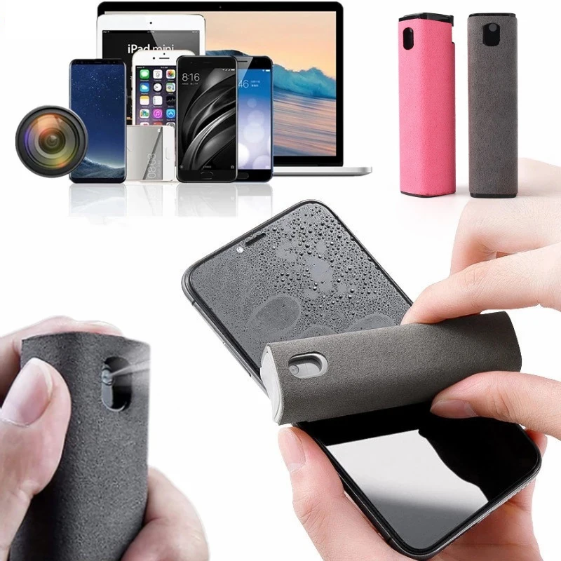 Limpiador de pantalla de teléfono 2 en 1, herramienta para quitar el polvo de la pantalla del teléfono móvil, paño de microfibra para iPhone, iPad, Apple Polish