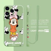 liquid silicone case for apple iphone 13 12 11 pro max 8 7 6 6s plus xr xs se2020 multicolor phone coque mickey mouse fashion
