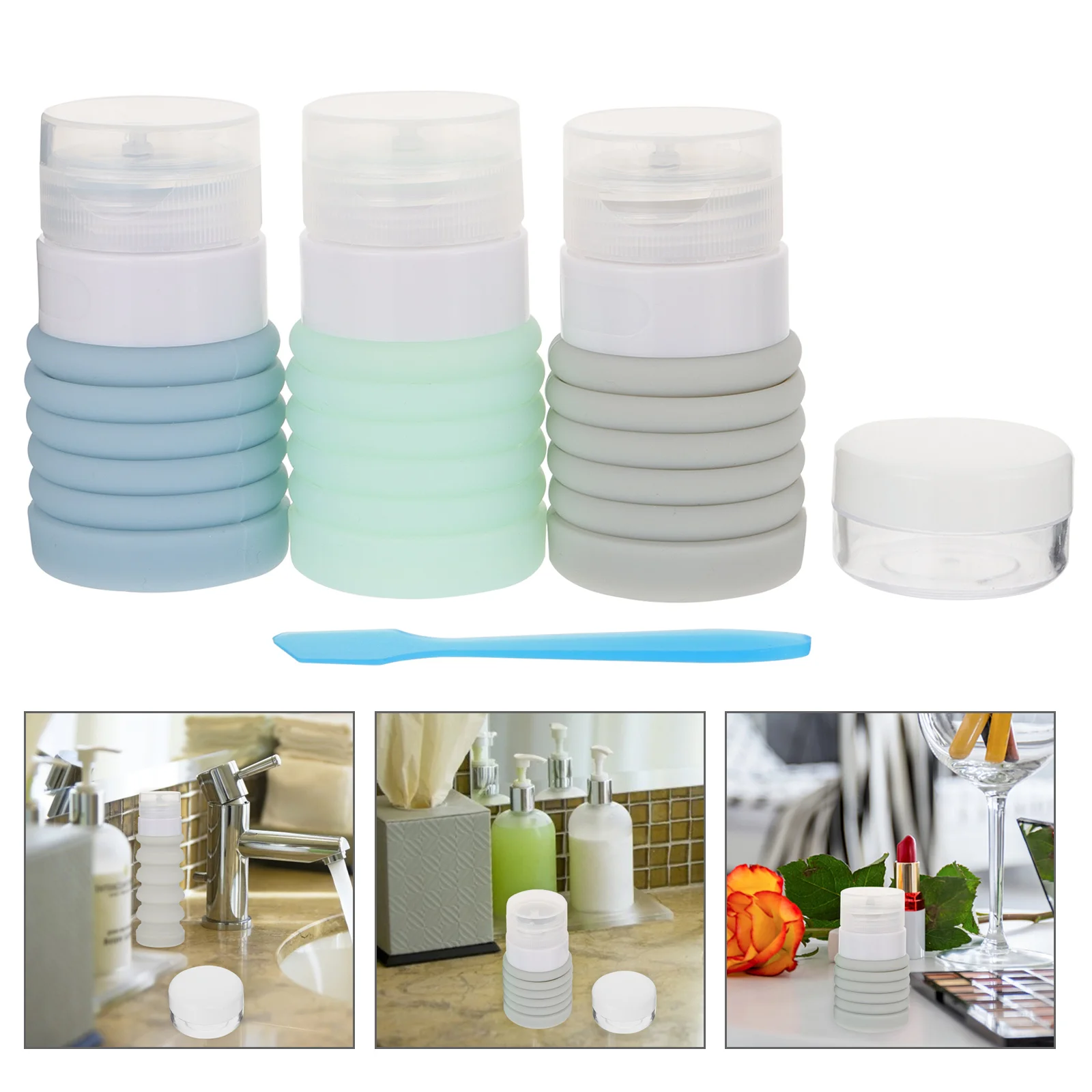 

5pcs Folding Cosmetics Bottle Portable Lotion Bottle