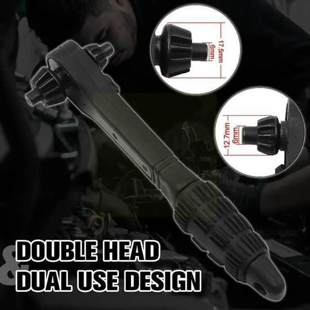 

2 In 1 Drill Chuck Ratchet Wrench Two-headed Spanner Ratchet Tool Dual-purpose Hand Spanners Saving Quick Drill Wrench Labo K8M3
