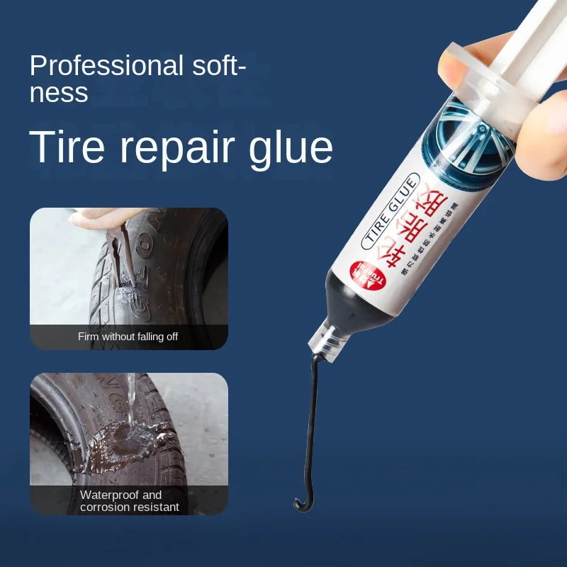 

Tire Repair Glue Liquid Strong Rubber Glues Black Soft Rubber Wear-resistant Non-corrosive Adhesive Instant Strong Bond Leather