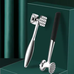 high quality alloy meat hammer 1434 nails two sided multifunction loose meat hammer tendon breaker kitchen gadgets meat tools free global shipping