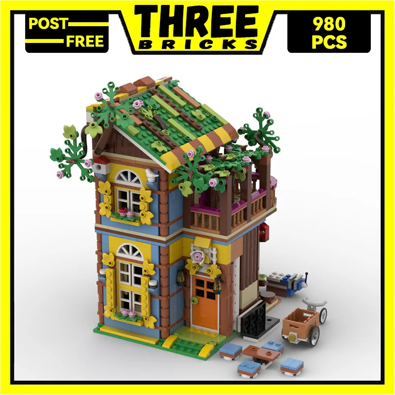 

Строительные блоки threebrwick Moc, модель уличного вида, блоки дружбы Treehouse 41703, технологические блоки, игрушки «сделай сам» для детей, подарки для детей